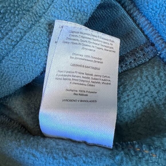 Columbia Kids Steens Mountain 1/4 Snap Fleece Pullover Two-Tone Yellow/Blue - Picture 10 of 11